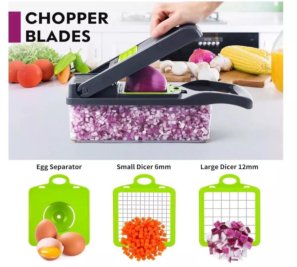 13-in-1 Vegetable Chopper with 8 Blades